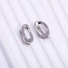 Швензы для сережек с английской застежкой из нержавеющей стали 17мм арт.ИВ-131 никель