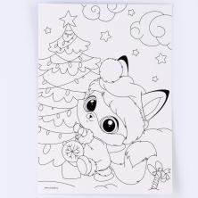 Набор для творчества 14,8*21см аппликация со стразами Снегурочка арт.9597838