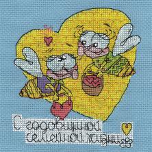 Набор для вышивания мулине "Праздничные миниатюры.С Годовщиной" 12,5*13,5см Panna арт.ОТ-1356