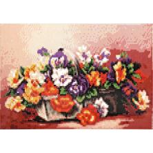 "Анютины глазки" 40*20см арт.65158 Картина стразами