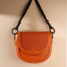 Ручка для сумки вощеный шнур/дерево 48*3см арт.9176938 черный