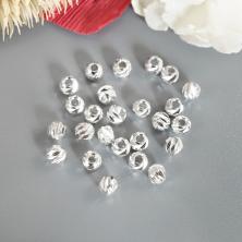 Бусины металл  4мм арт.ИВ-250 серебро (25шт)