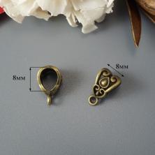 Бейл 13*8мм отв-е d-1,0мм арт.ИВ-619 бронза