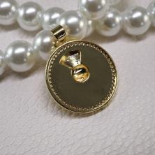 Подвеска "Лев" цирконий 22*28мм нерж. сталь арт.ИВ-703  покр. золото 18К