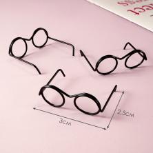 Очки круглые 3см без стекла арт.ИВ-920 черный