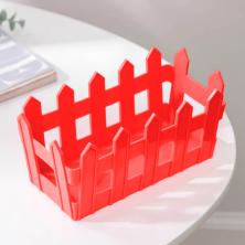 Кашпо "Заборчик" пластик 18*8,5*9см арт.3745351 микс