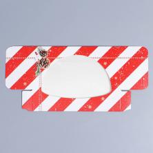 Коробка с окошком 20*10*5см "С праздником"арт.3613775 красный