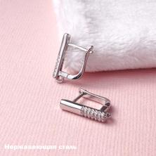 Швензы для сережек с английской застежкой из нержавеющей стали 16мм арт.ИВ-430 никель
