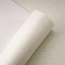 Фоамиран глиттерный клеевой 2мм 20*30см арт.ФУ-10551 белый-043С