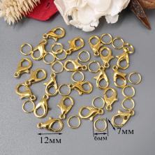 Карабин с кольцом 12*7мм арт.ФУ-11827 золото