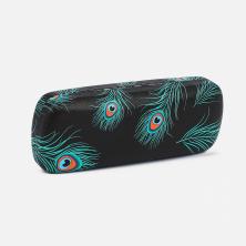 Футляр для очков иск.кожа с салфеткой 15,5*3*6см арт.9706171 черный/микс