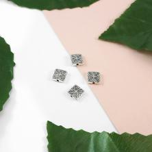 Разделители для бусин металл 10*2мм арт.302-799 серебро-16 (4шт)