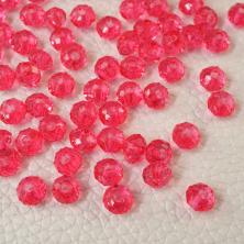 Бусины акрил граненые  6*4мм арт.5131770/1 ярк.розовый (220±5шт)