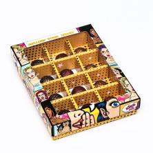 Коробка с окошком 19*15*3,6см "Pop art" арт.7007658