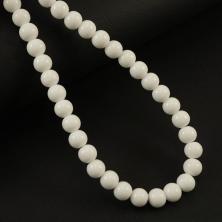 Бусины "Агат"  8мм 38см арт.SF-7595 белый-118 (50бусин)