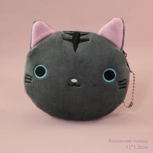 Кошелек велюр "Котики" ИВ-1132 серый/роз