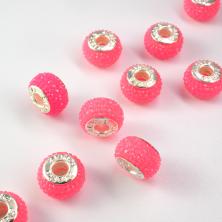 Бусины из смолы 12мм арт.RFB-12 розовый/неон