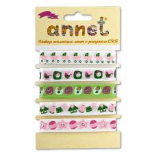 Набор лент атласных 12мм арт.CRS 018-малышка (5шт*1м)