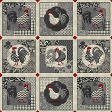 Ткань Peppy 60*110см 4523 Poulets de Provence Panel