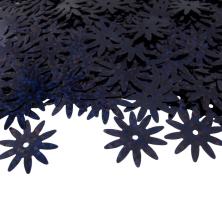 Пайетки-голограмма "Снежинка" 18мм черный