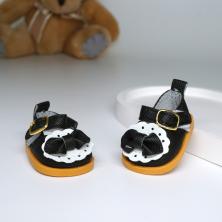 Туфли для кукол 50*32мм арт.ИВ-611 черный (иск.кожа)