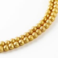 Бусины стекло 6мм 80см арт.10103748 золото (140бусин)