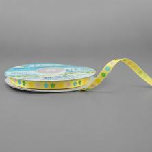 Лента атласная  6мм арт.ALP-064 B1/128 желтый/микс