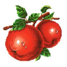 "Яблоки" 20*20см арт.61125 Картина стразами