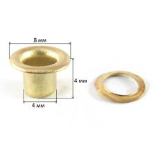 Люверсы №02 d4*8мм h4мм золото