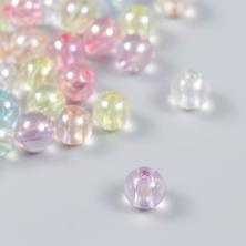 Бусины акрил  8мм "Мыльный пузырь" арт.9129419 ассорти (70шт)