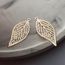 Подвеска "Листик" 32*15мм арт.304-814 золото