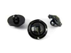 Пуговица арт.1162 15мм 24L черный/серебро