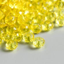 Бусины акрил граненые   6*4мм арт.5131775 желтый (20гр) (220±5шт)