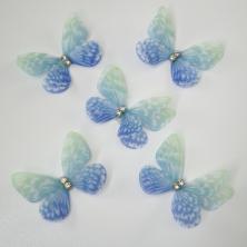 Бабочки шифоновые 30мм 2D шифон арт.SF-4484 голубой-10
