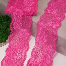 Кружево стрейч  75мм арт.8100 яр.розовый