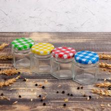 Банка с крышкой  65мл d-5,5см h-5,4см арт.2842325 прозрачный