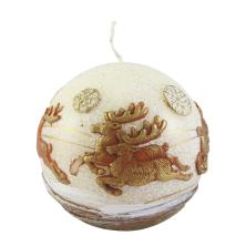 Свеча парафиновая "Олени" 9,8*9см