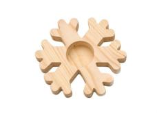 Заготовка дерево "Подсвечник Заснеженное чудо" 13см арт.CH.11030