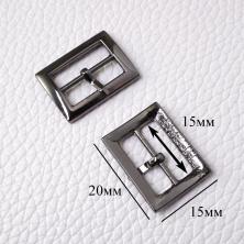 Пряжка металл 16*21/15мм арт.TBY.5443 т.никель