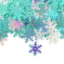 Пайетки-перламутр "Снежинка" 18мм арт.FLK524 ассорти 2 (50гр)