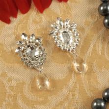 Серединка ювелирная металл 50*25мм со стразами арт.SF-5958