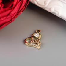 Подвеска "Сердце Love" 20*13мм арт.3752251 золото