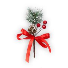 Веточка 13см с шишкой и ягодами арт.VDF-17