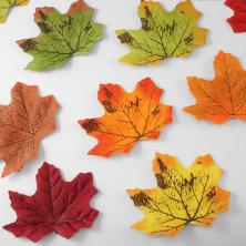 Лист текстиль 7*7,5см кленовый арт.ALT-01 микс (25шт)