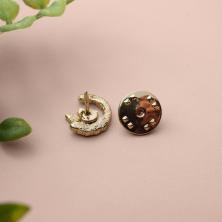 Брошь "Корона" со стразами 12*14мм арт.D-0150091 золото