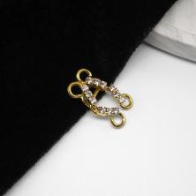 Застежка шубная со стразами арт.7