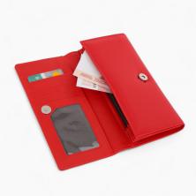 Кошелек иск.кожа на магните 3 отдела 19*9см арт.10909775 красный