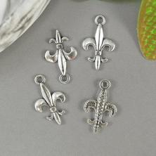 Подвеска "Лилия" 19*12мм арт.FP2004 серебро
