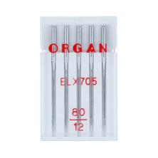Иглы распошивальные №80/12 EL*705 ORGAN (5игл)