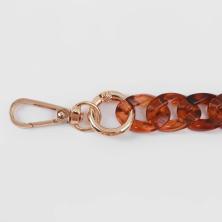 Цепочка для сумки пластик 68см d-15*21мм арт.7335853 коричневый/золото